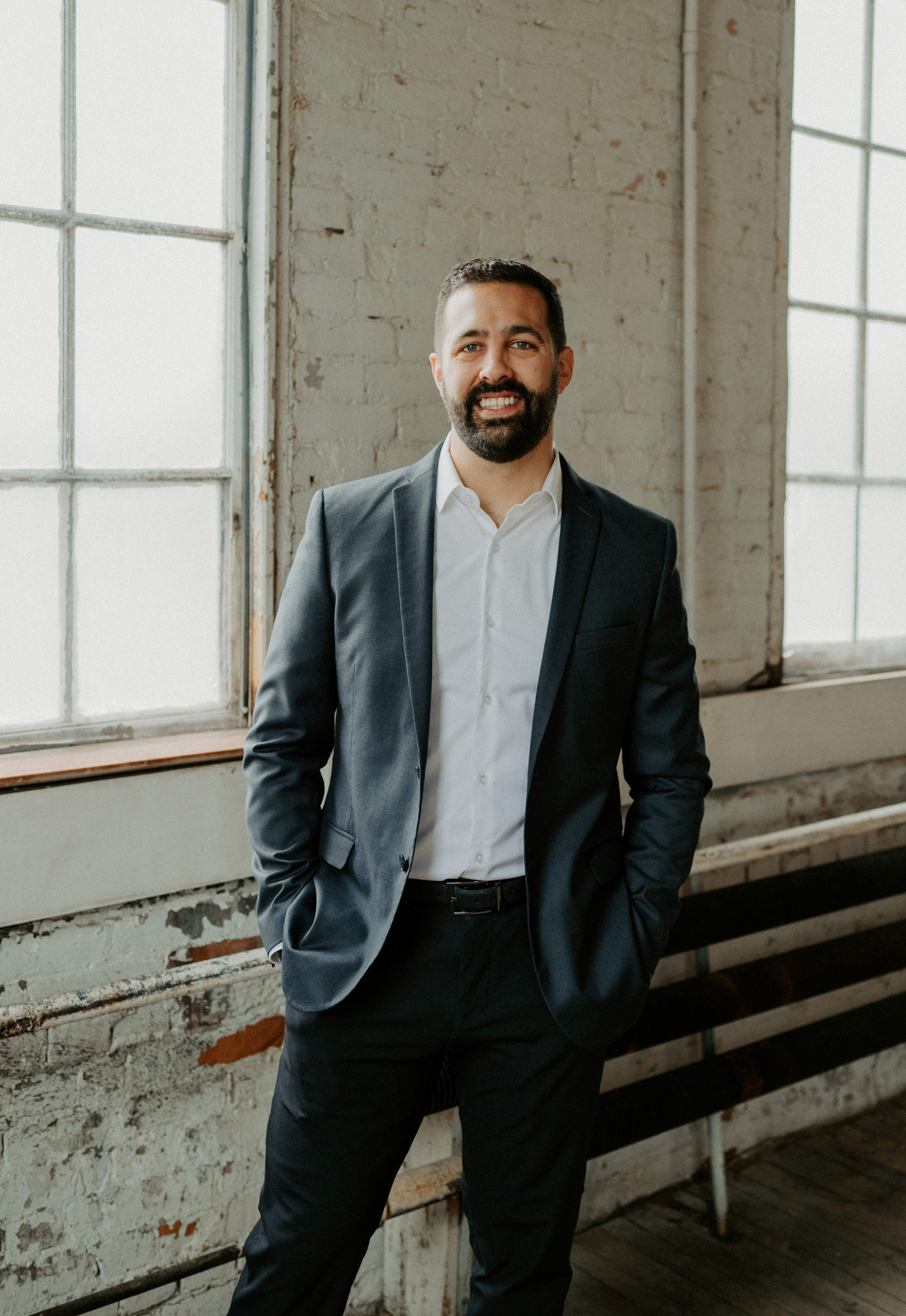 Professional business coach in a modern office setting